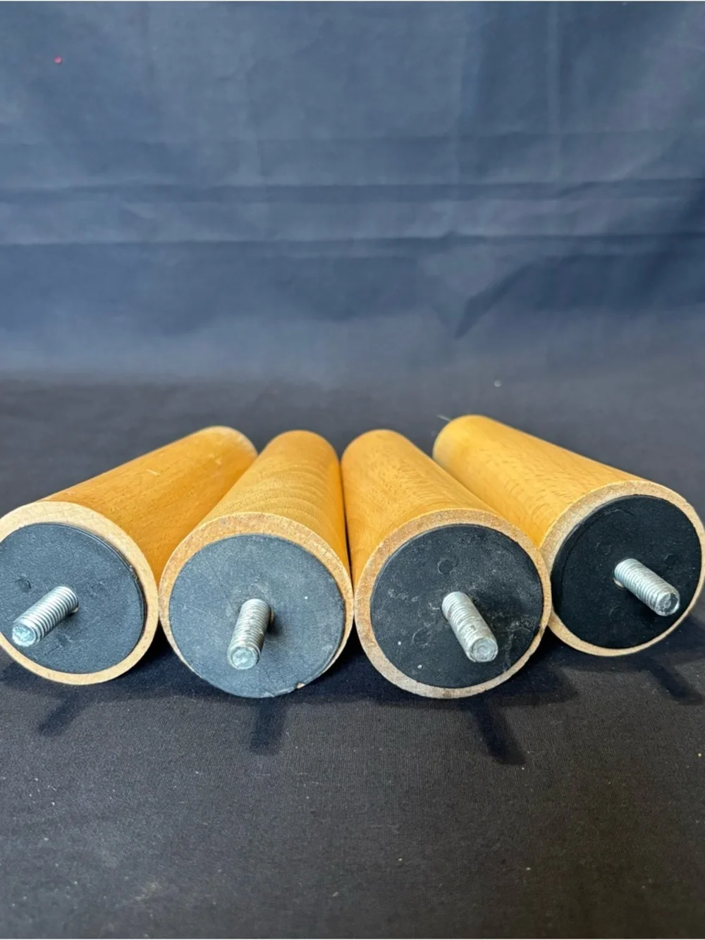 Unbranded 5.5” Natural Wood Tapered Sofa Legs Risers - Set of 4